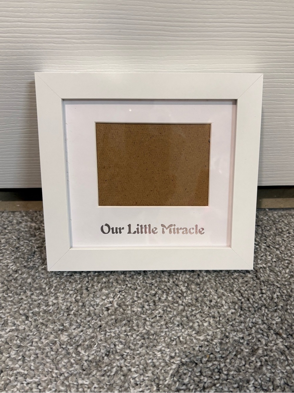 Our Little Miracle White Photo Frame